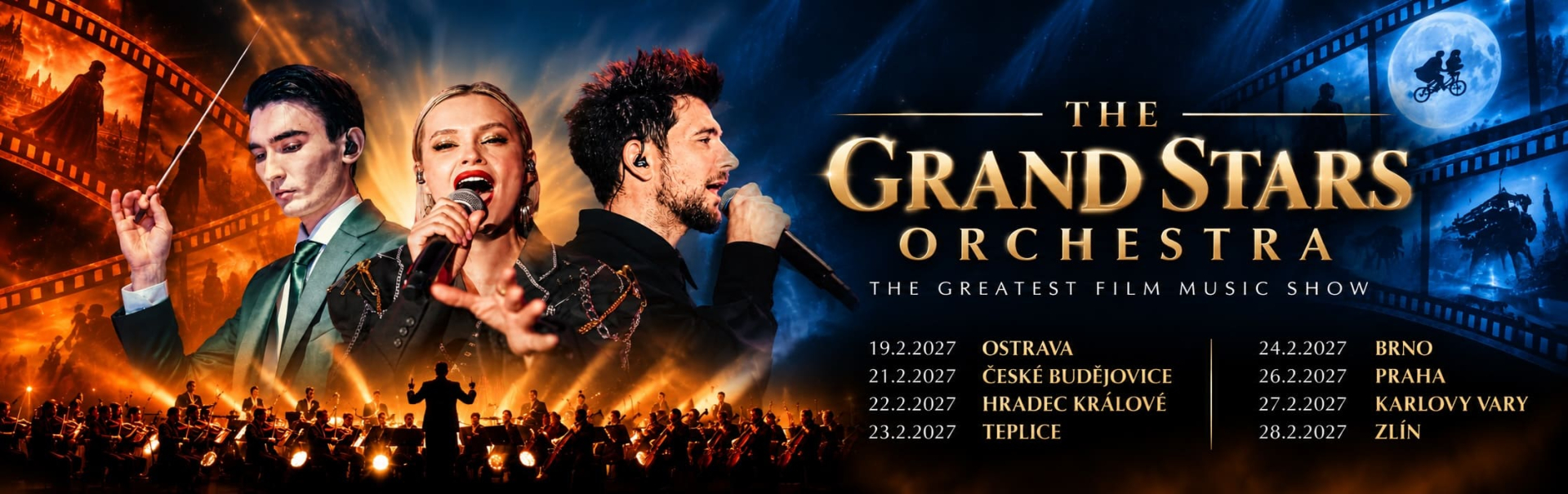 The Grand Stars Orchestra – The Greatest Film Music Show, koncertní turné po České republice 2027 – Ostrava, České Budějovice, Hradec Králové, Teplice, Brno, Praha, Karlovy Vary a Zlín