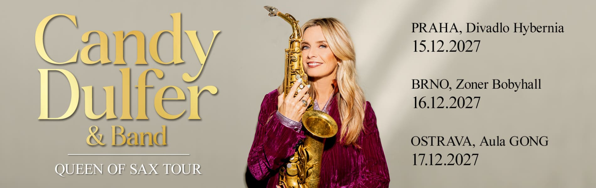 Candy Dulfer & Band – “Queen of Sax” Tour – koncerty v Praze, Brně a Ostravě